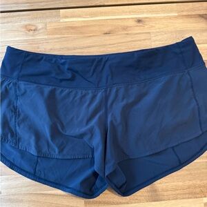 Lululemon Women's Navy Blue Speed up shorts